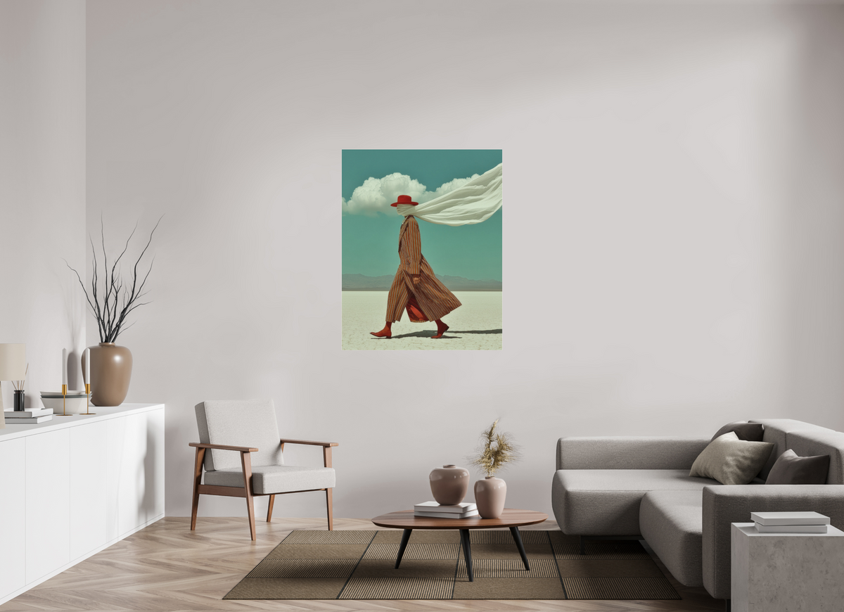 100 x 125 cm, Photo Print Under Acrylic Glass Red Horizon V