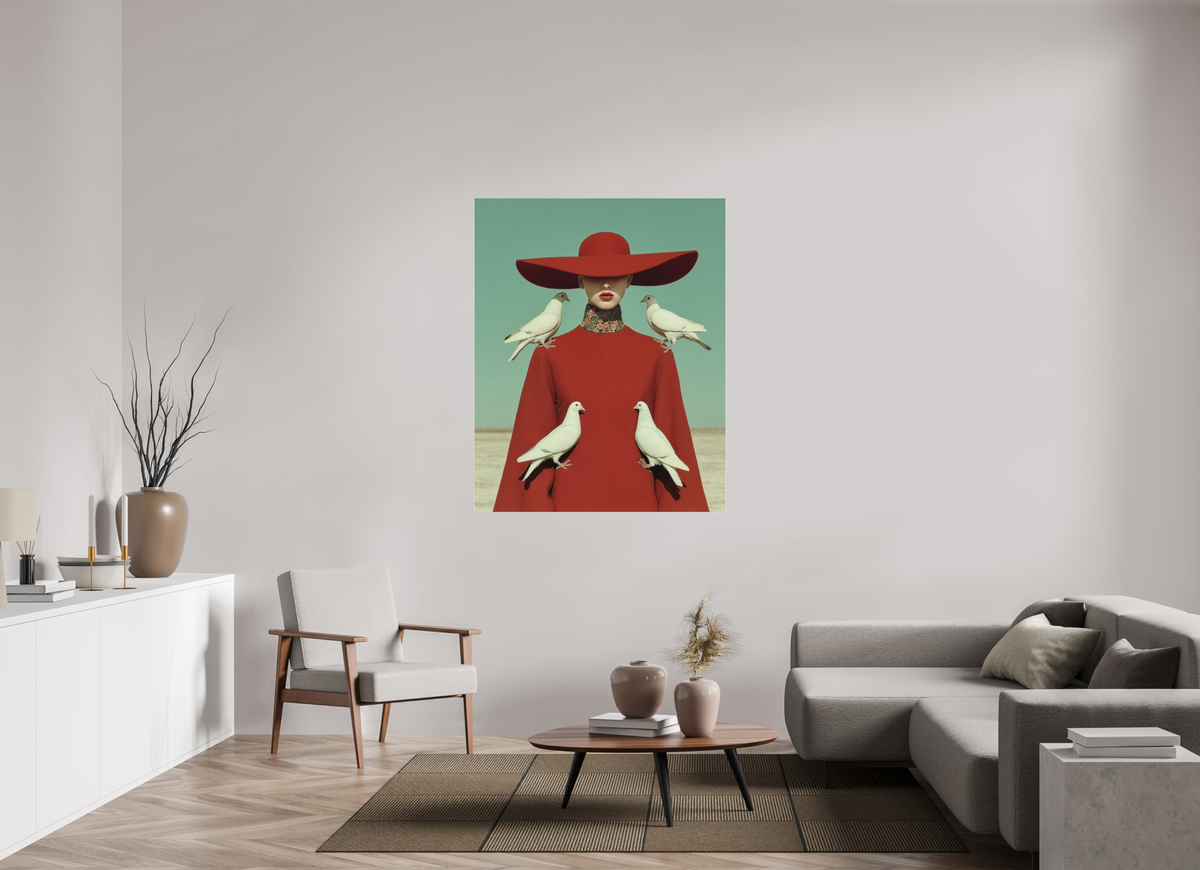 110 x 137,5 cm, Photo Print Under Acrylic Glass Red Horizon IX