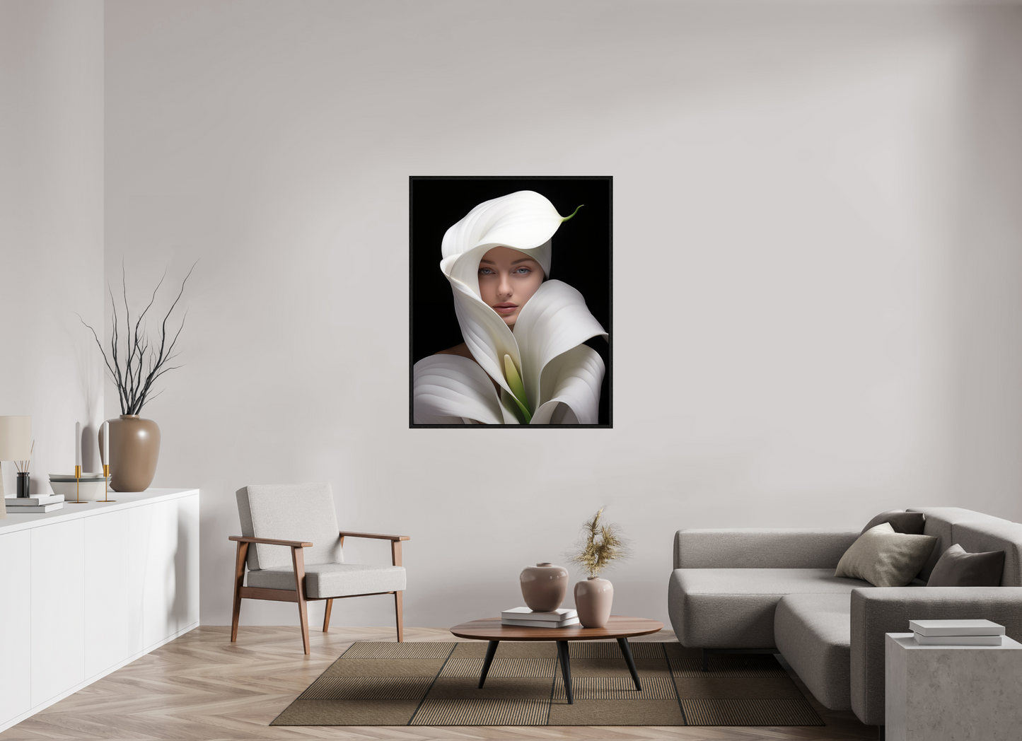 100 x 125 cm, Floater Frame Calla VI