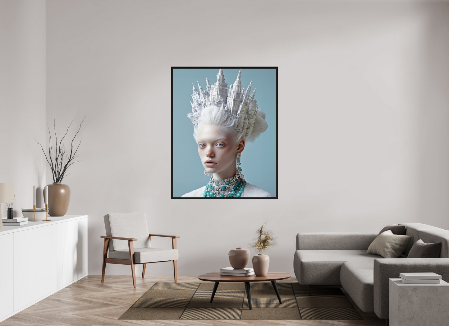 120 x 150 cm, Floater Frame Hairdo VI