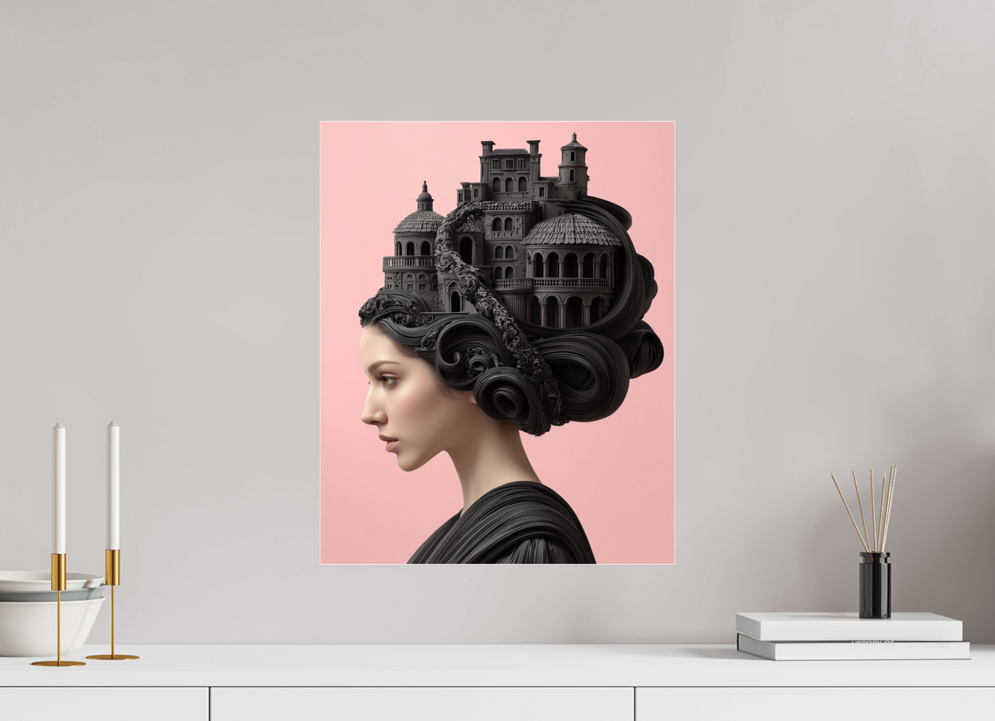 40 x 50 cm, Photo Print Under Acrylic Glass Hairdo XVI