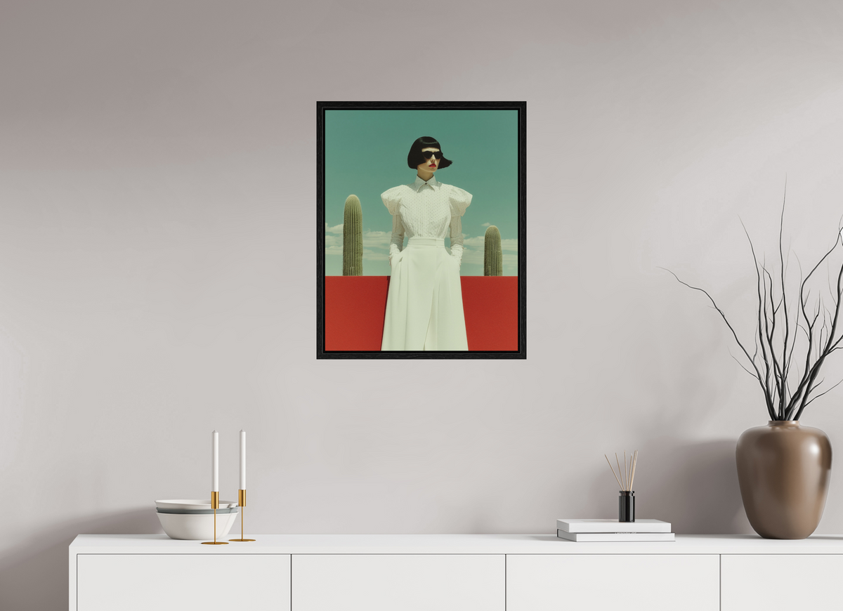 50 x 62,5 cm, Floater Frame Red Horizon XII