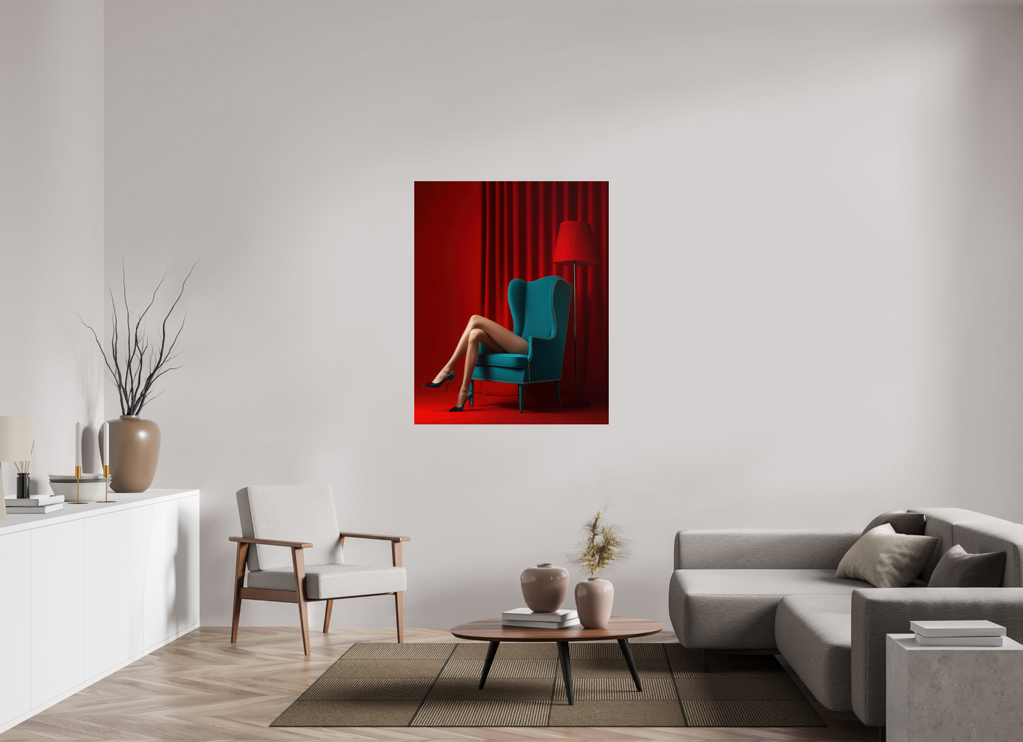 100 x 125 cm, Photo Print Under Acrylic Glass Legs IV