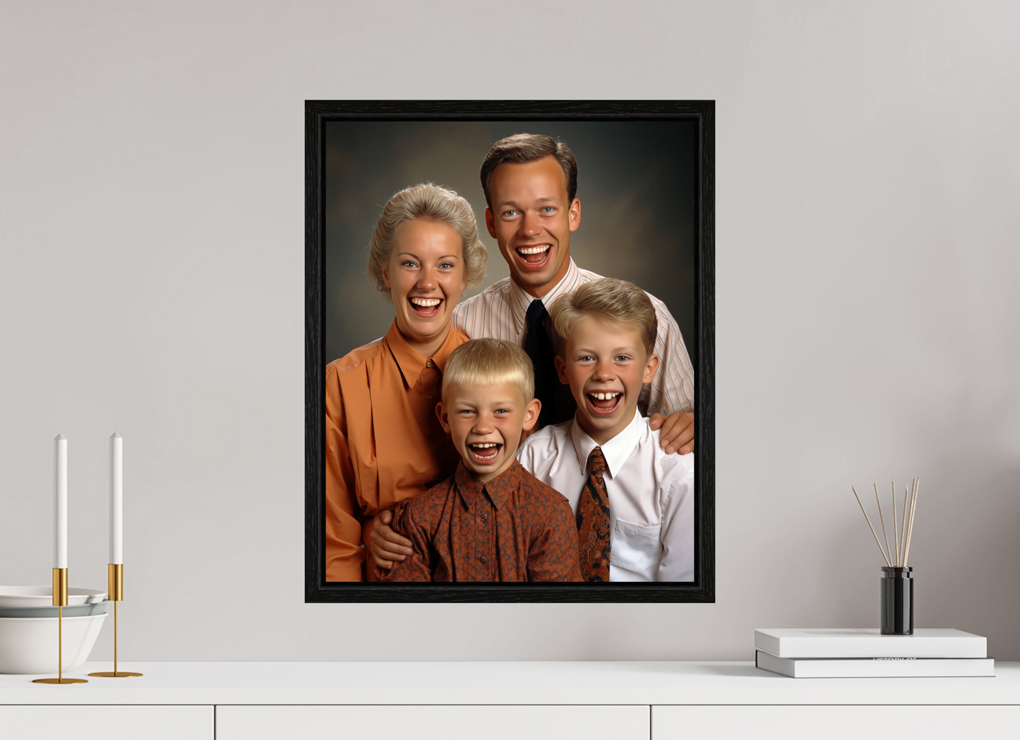 40 x 50 cm, Floater Frame We are family VI