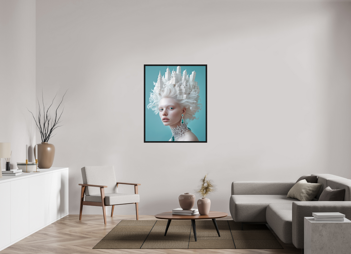 90 x 112,5 cm, Floater Frame Hairdo IV