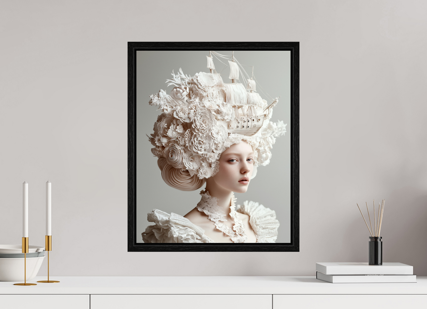 40 x 50 cm, Floater Frame Hairdo XXIV