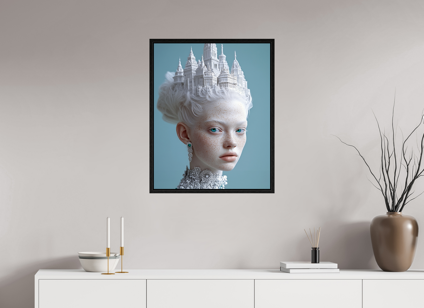 60 x 75 cm, Floater Frame Hairdo IX