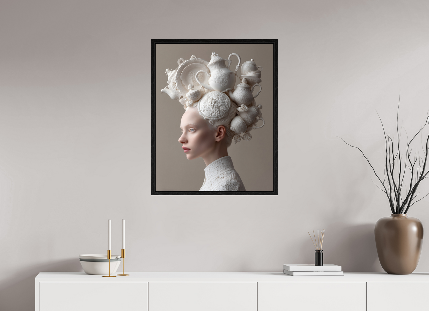 60 x 75 cm, Floater Frame Hairdo VII