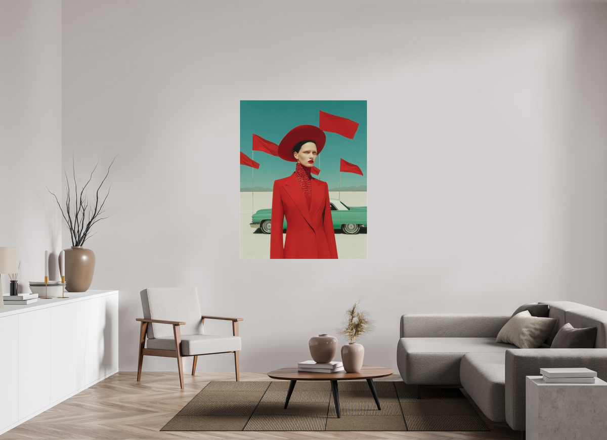 110 x 137,5 cm, Photo Print Under Acrylic Glass Red Horizon I