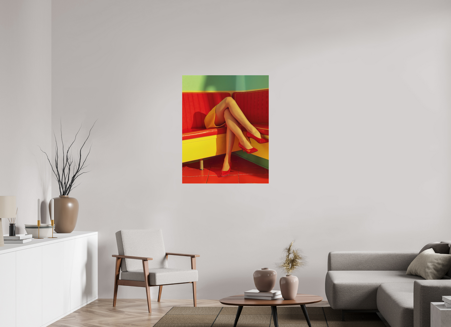 80 x 100 cm, Photo Print Under Acrylic Glass Legs XVI