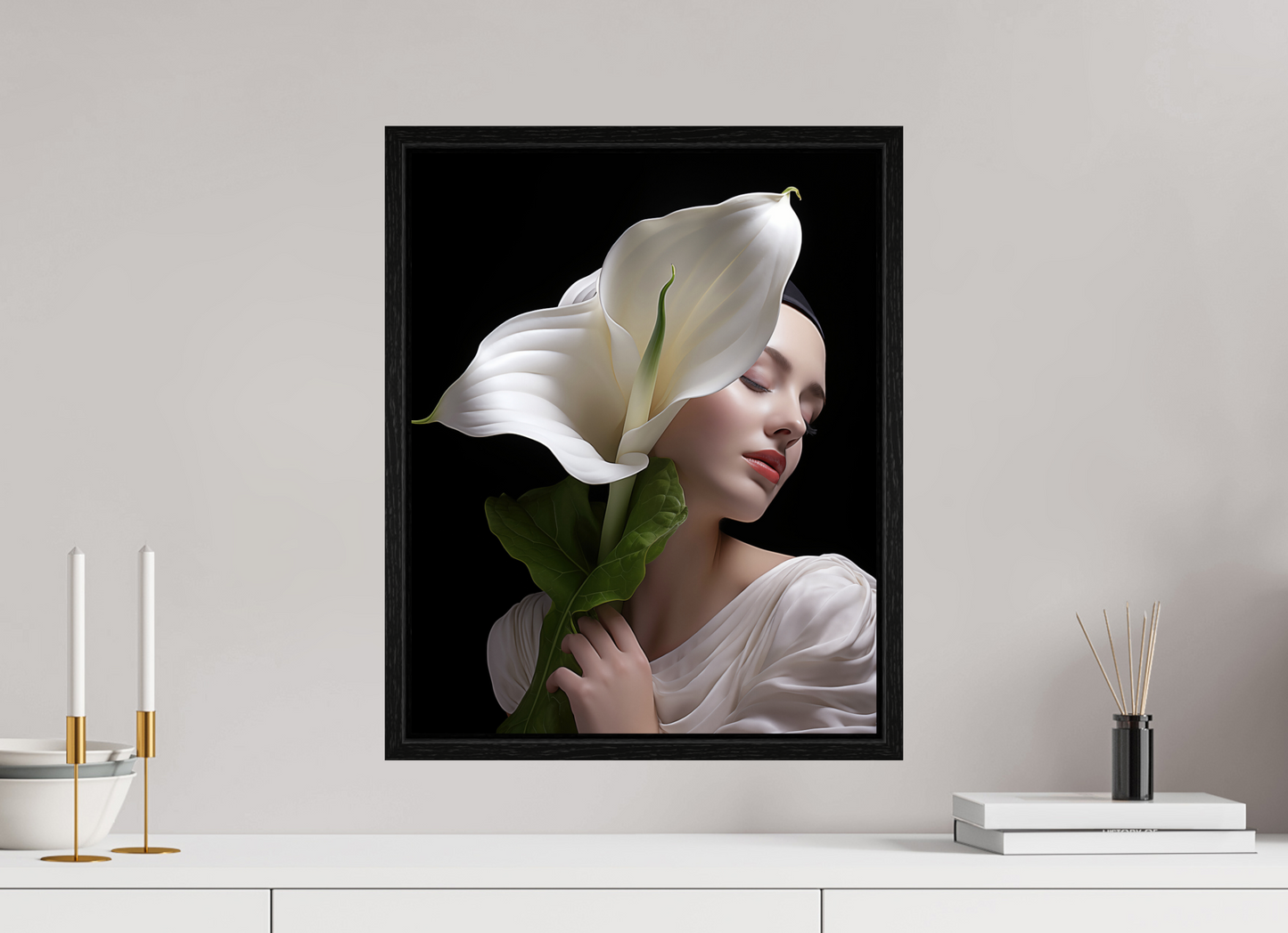 40 x 50 cm, Floater Frame Calla XVII