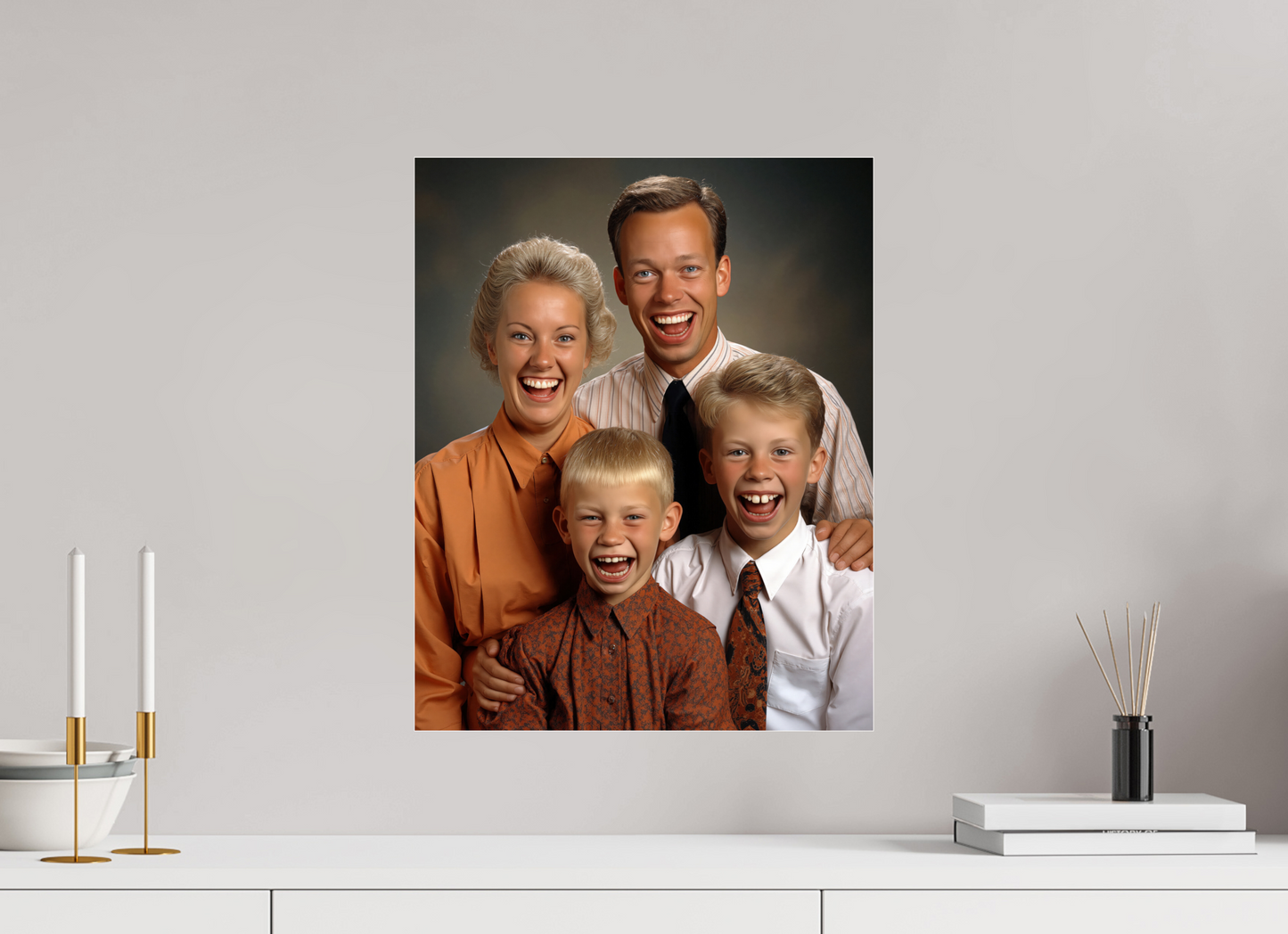 40 x 50 cm, Photo Print Under Acrylic Glass We are family VI