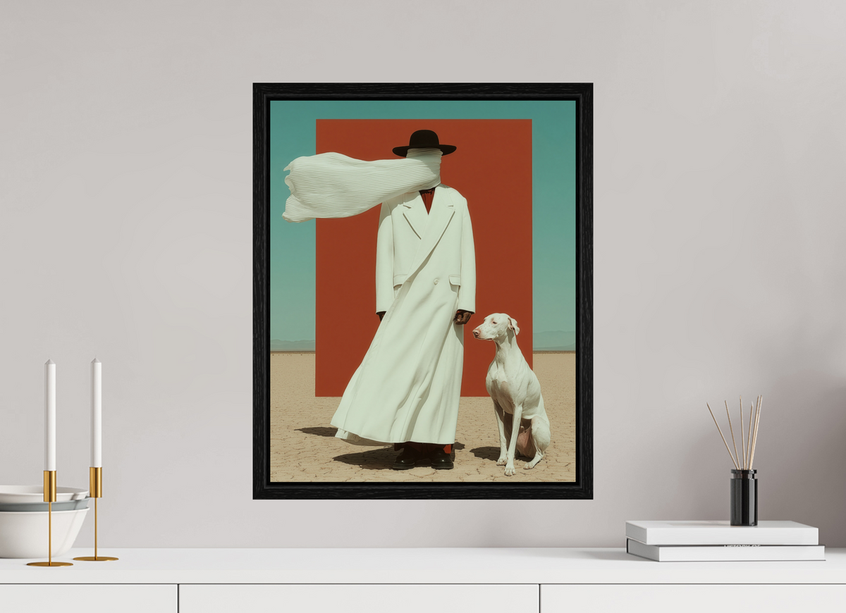 40 x 50 cm, Floater Frame Red Horizon VIII