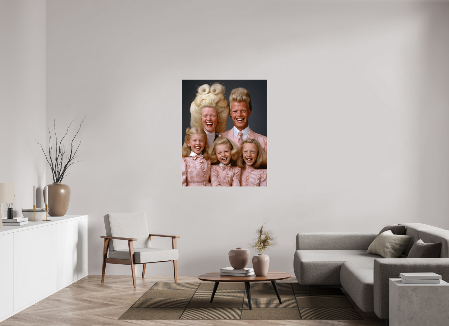 100 x 125 cm, Photo Print Under Acrylic Glass We are family