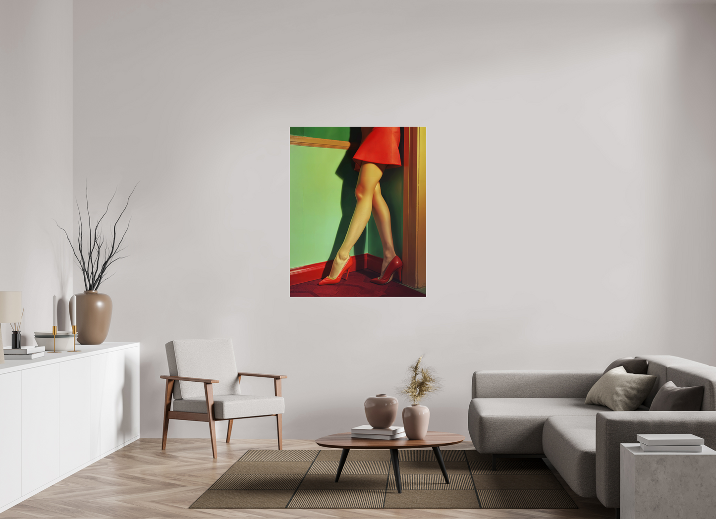 100 x 125 cm, Photo Print Under Acrylic Glass Legs VI