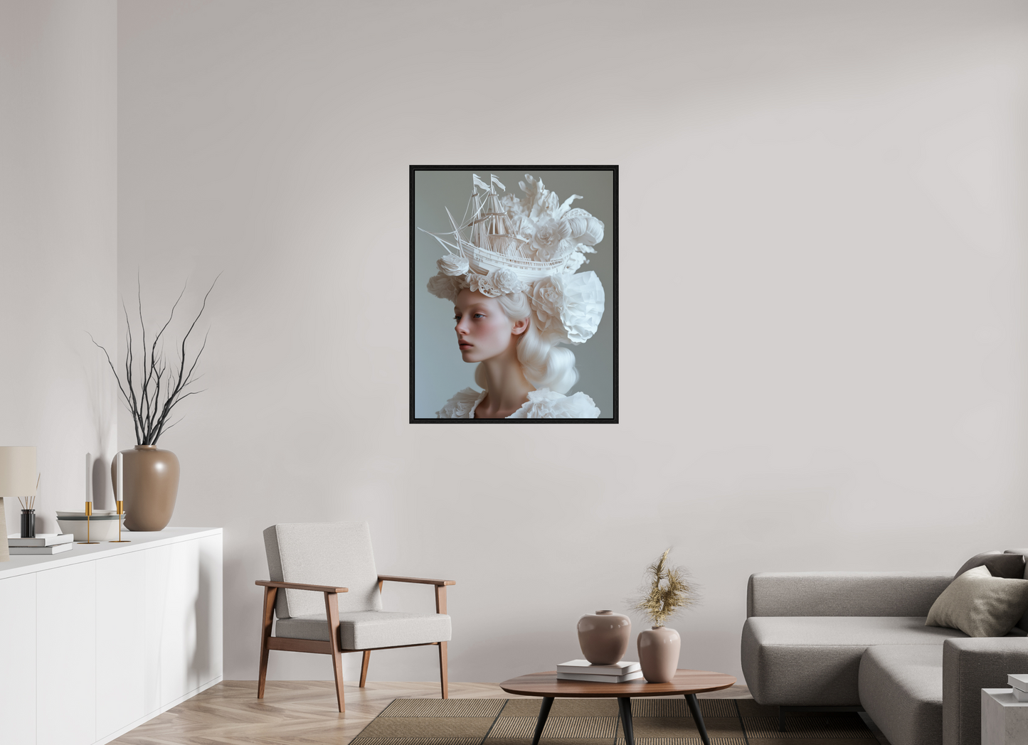 80 x 100 cm, Floater Frame Hairdo XX