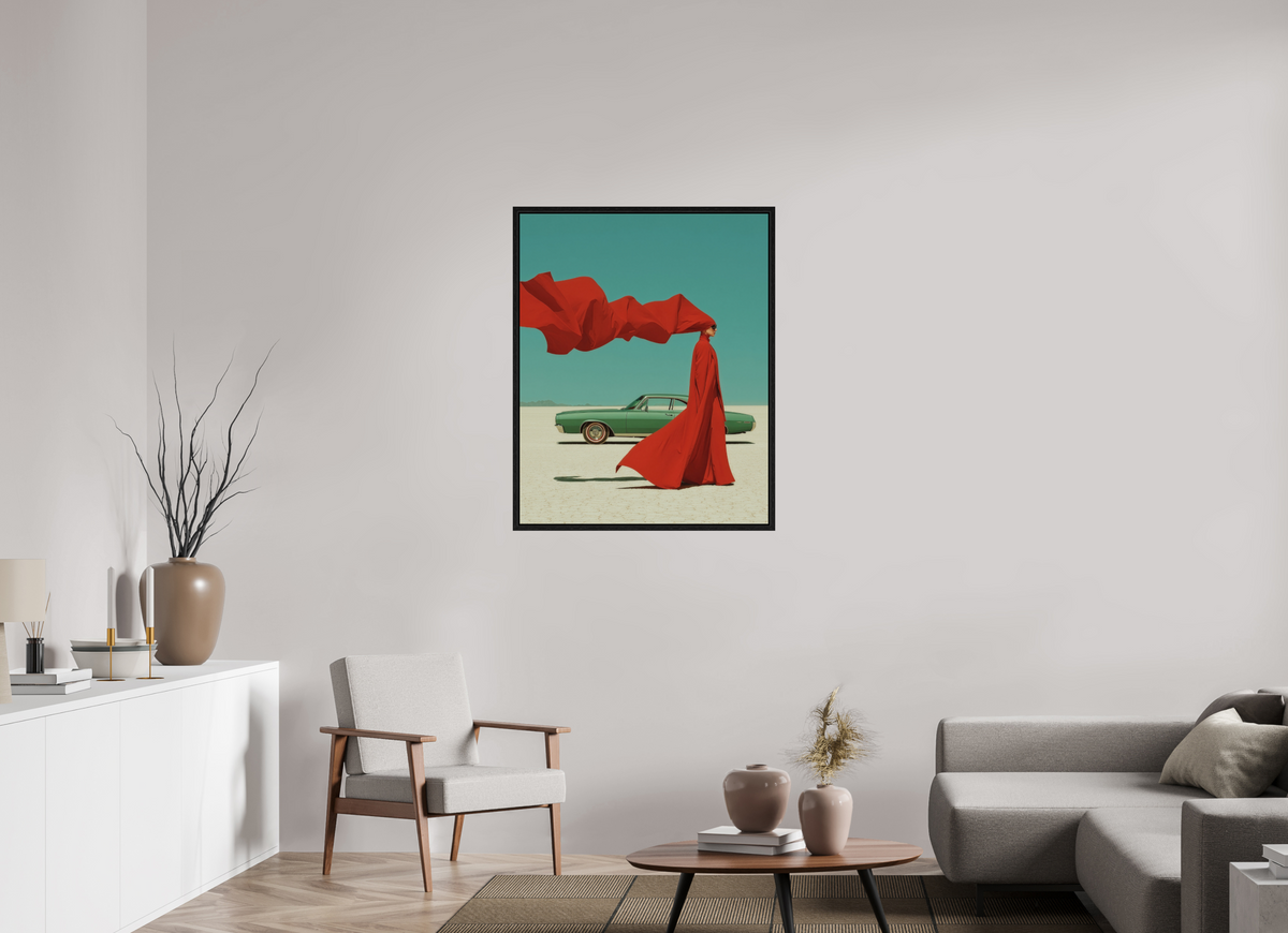80 x 100 cm, Floater Frame Red Horizon XVI