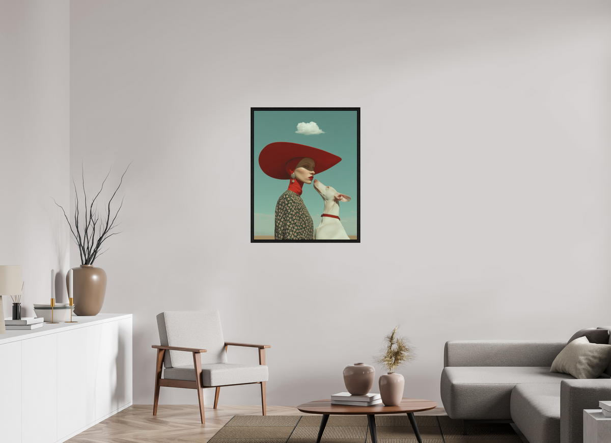 70 x 87,5 cm, Floater Frame Red Horizon VII