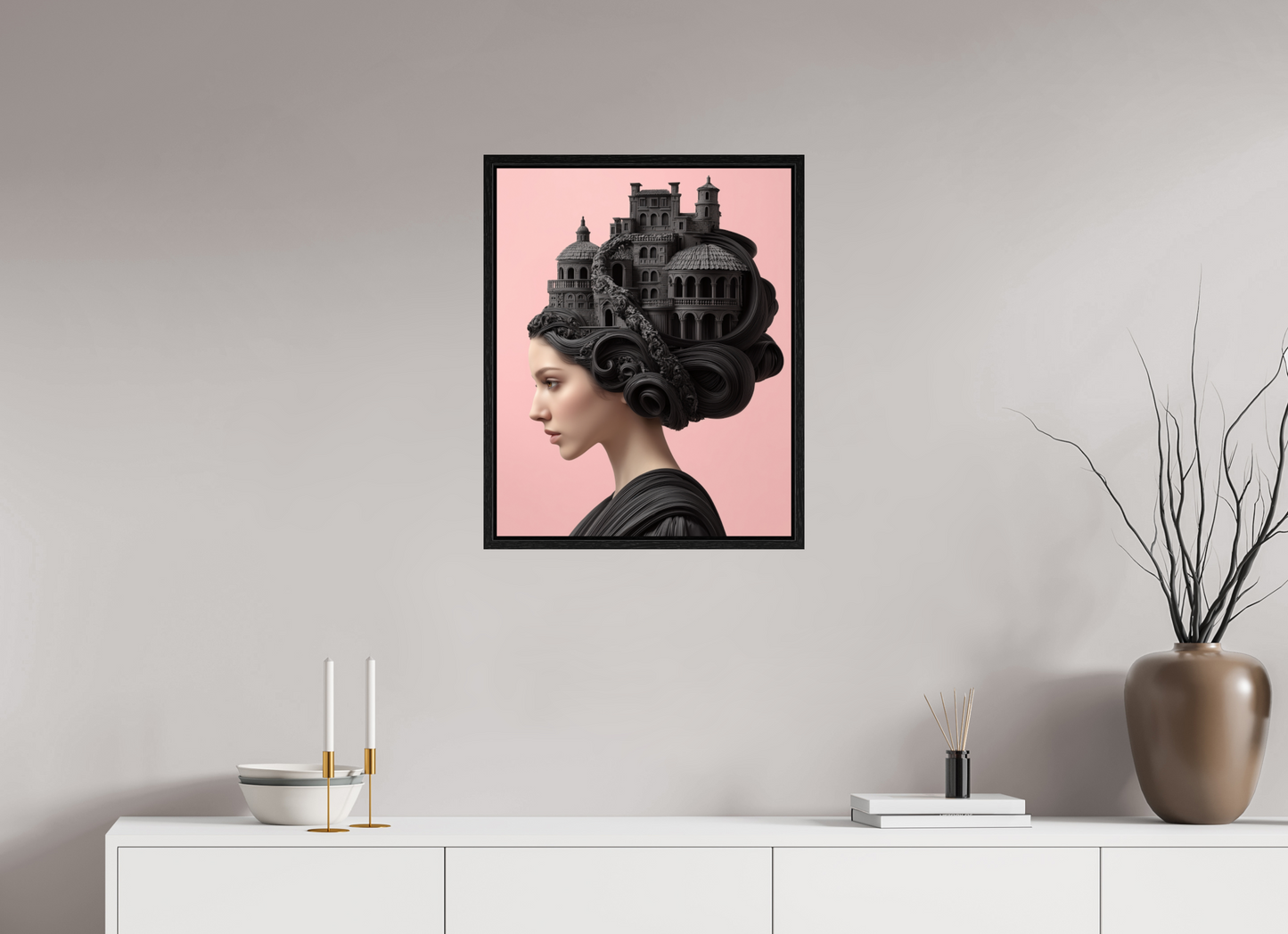 50 x 62,5 cm, Floater Frame Hairdo XVI