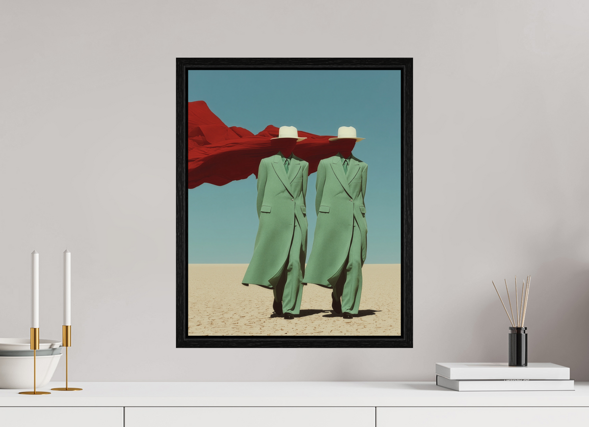 40 x 50 cm, Floater Frame Red Horizon XIII