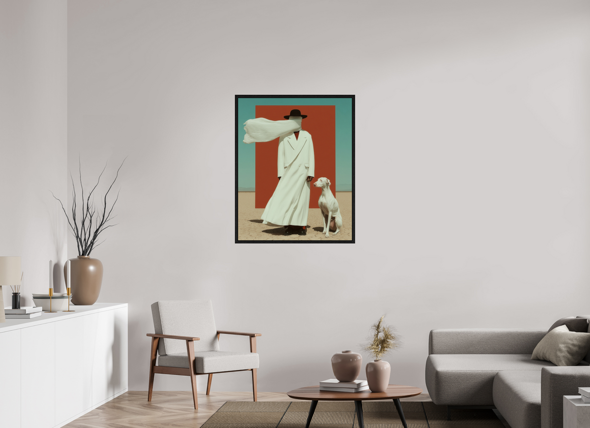 80 x 100 cm, Floater Frame Red Horizon VIII