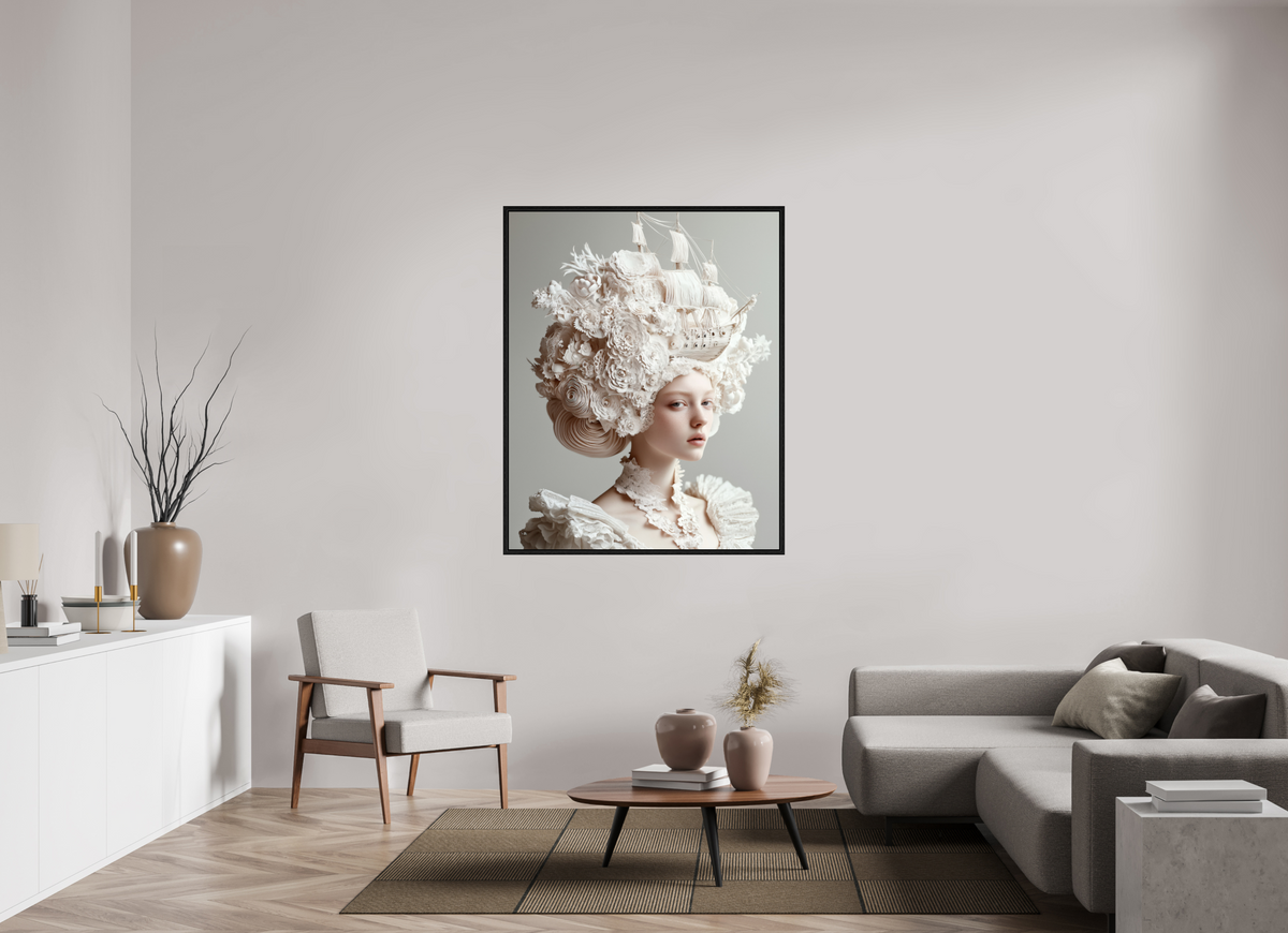 110 x 137,5 cm, Floater Frame Hairdo XXIV