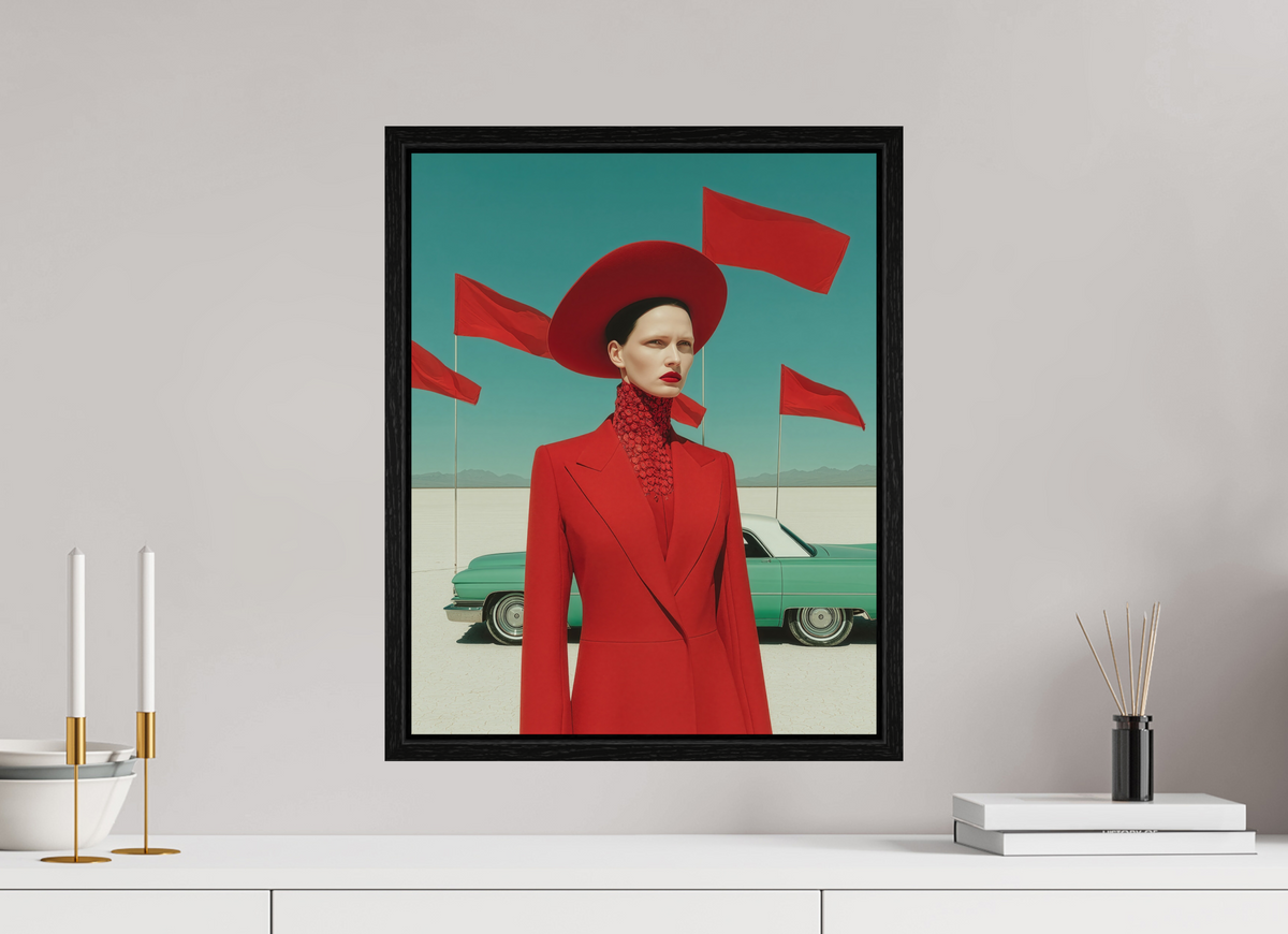 40 x 50 cm, Floater Frame Red Horizon I