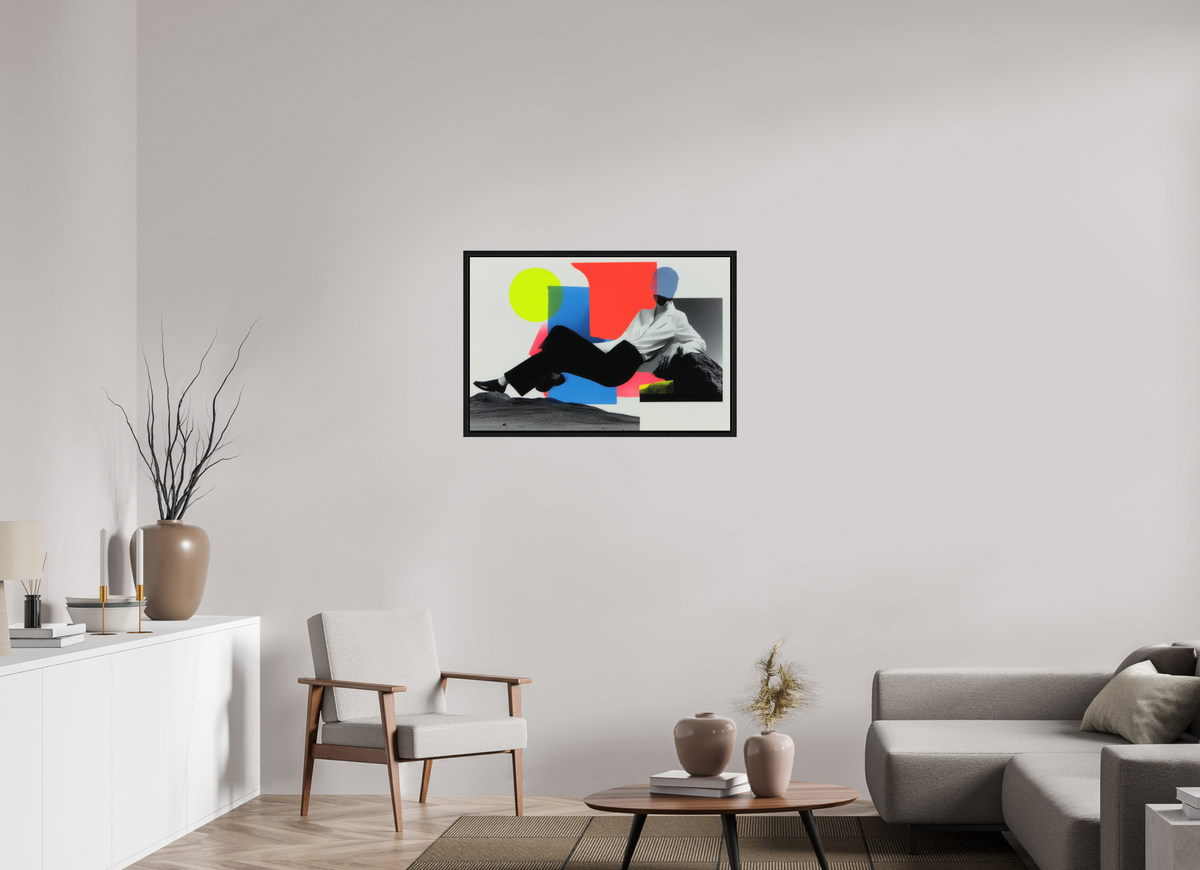 90 x 60 cm, Floater Frame Geometry of Memory II