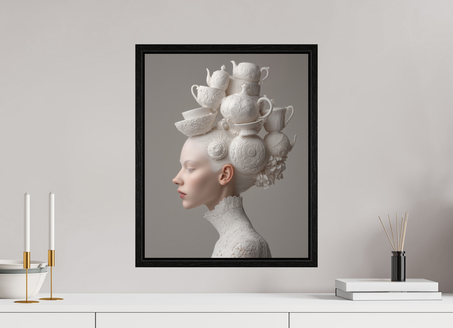 40 x 50 cm, Floater Frame Hairdo II