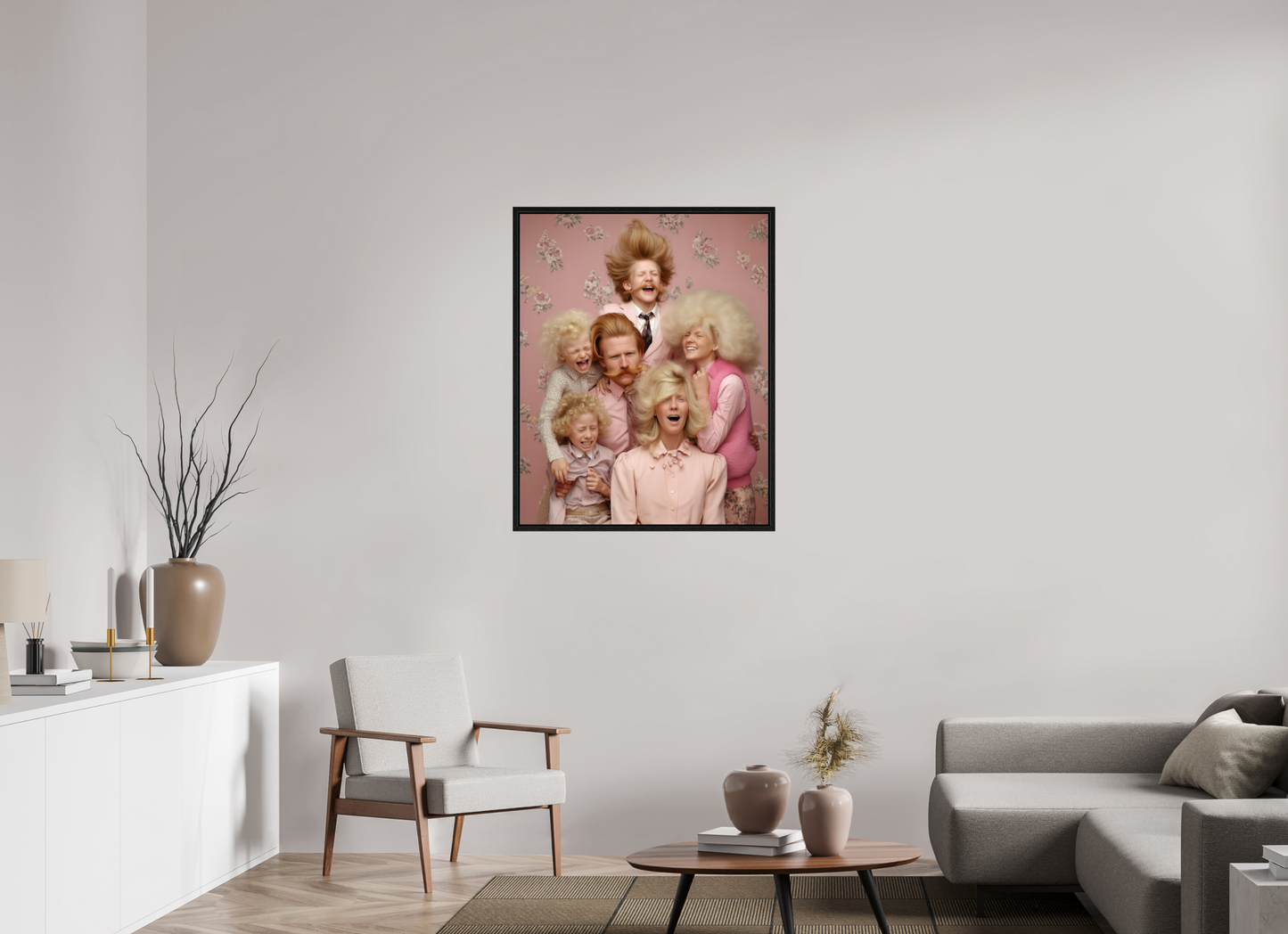80 x 100 cm, Floater Frame We are family II