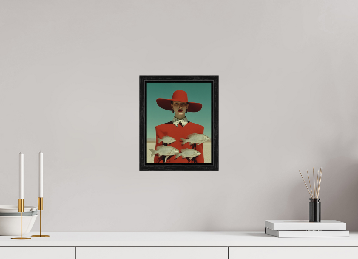 20 x 25 cm, Floater Frame Red Horizon VI