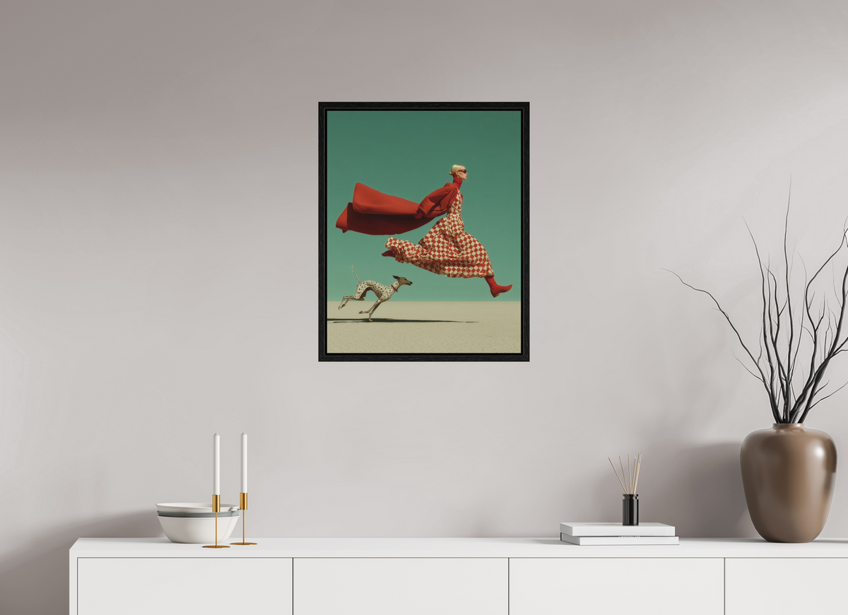 50 x 62,5 cm, Floater Frame Red Horizon II