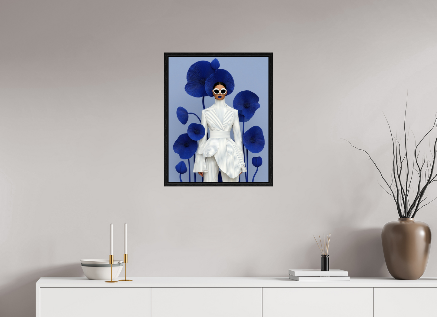 50 x 62,5 cm, Floater Frame Matisse Fashion XV