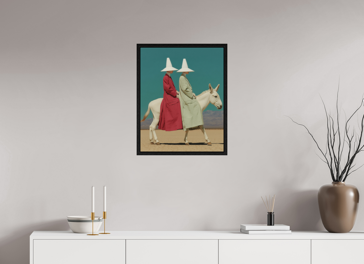 50 x 62,5 cm, Floater Frame Red Horizon IV