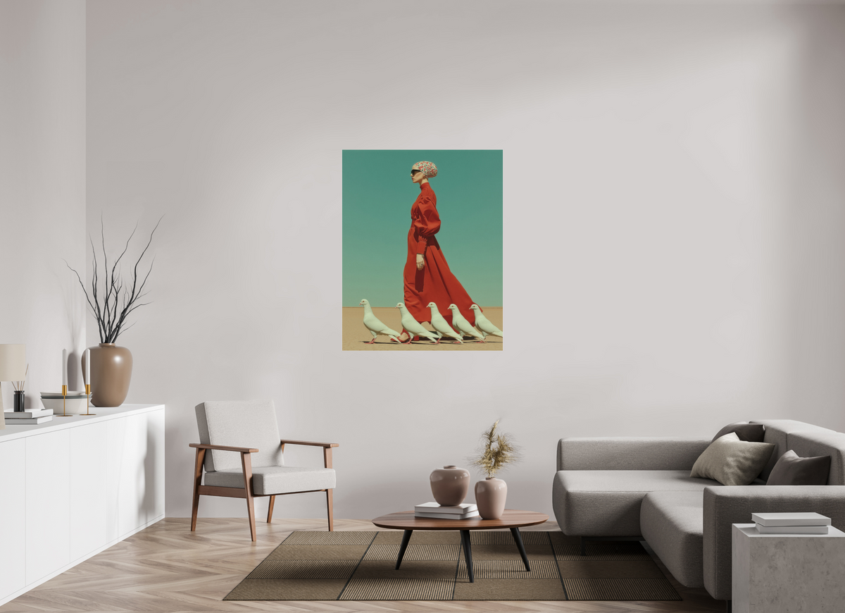 100 x 125 cm, Photo Print Under Acrylic Glass Red Horizon XV