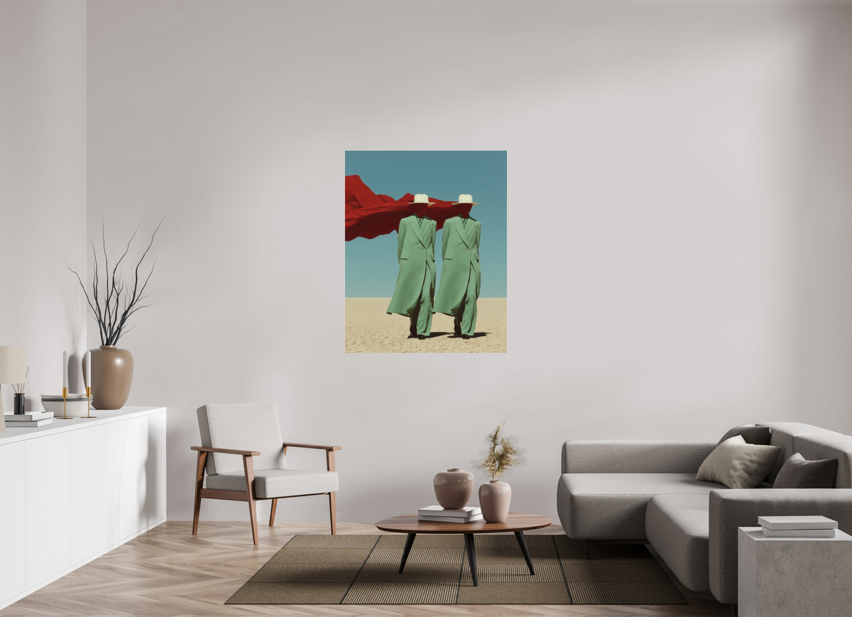 100 x 125 cm, Photo Print Under Acrylic Glass Red Horizon XIII