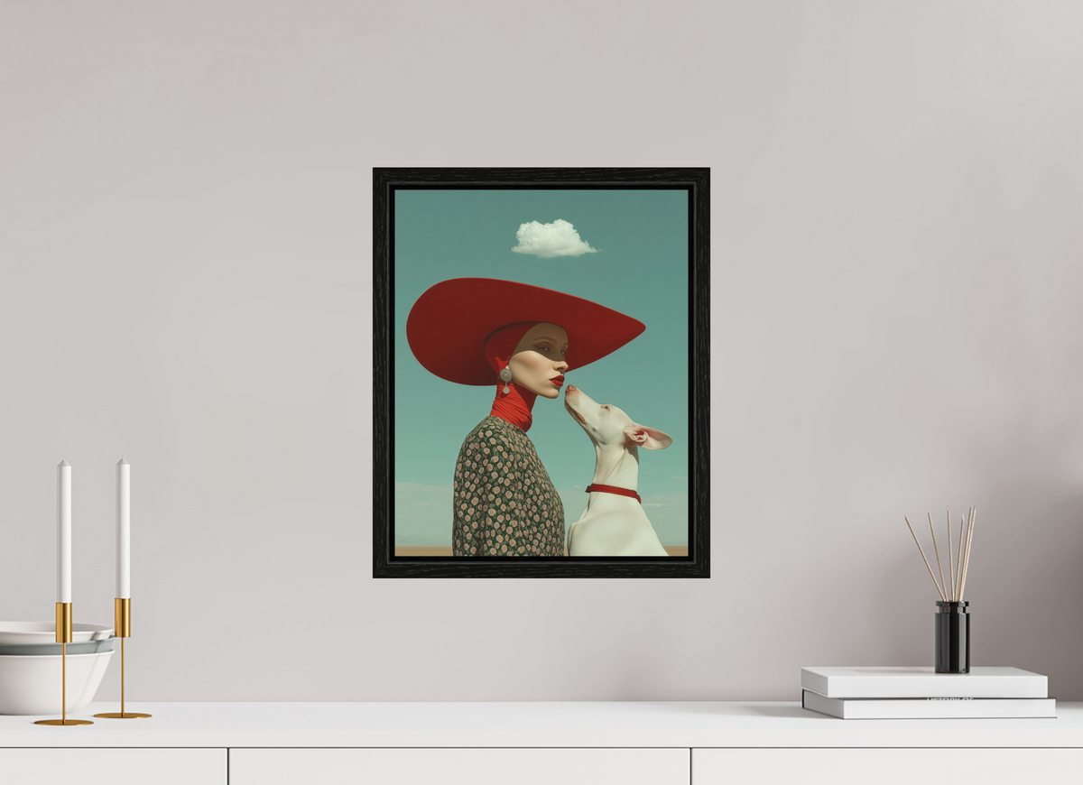 30 x 37,5 cm, Floater Frame Red Horizon VII