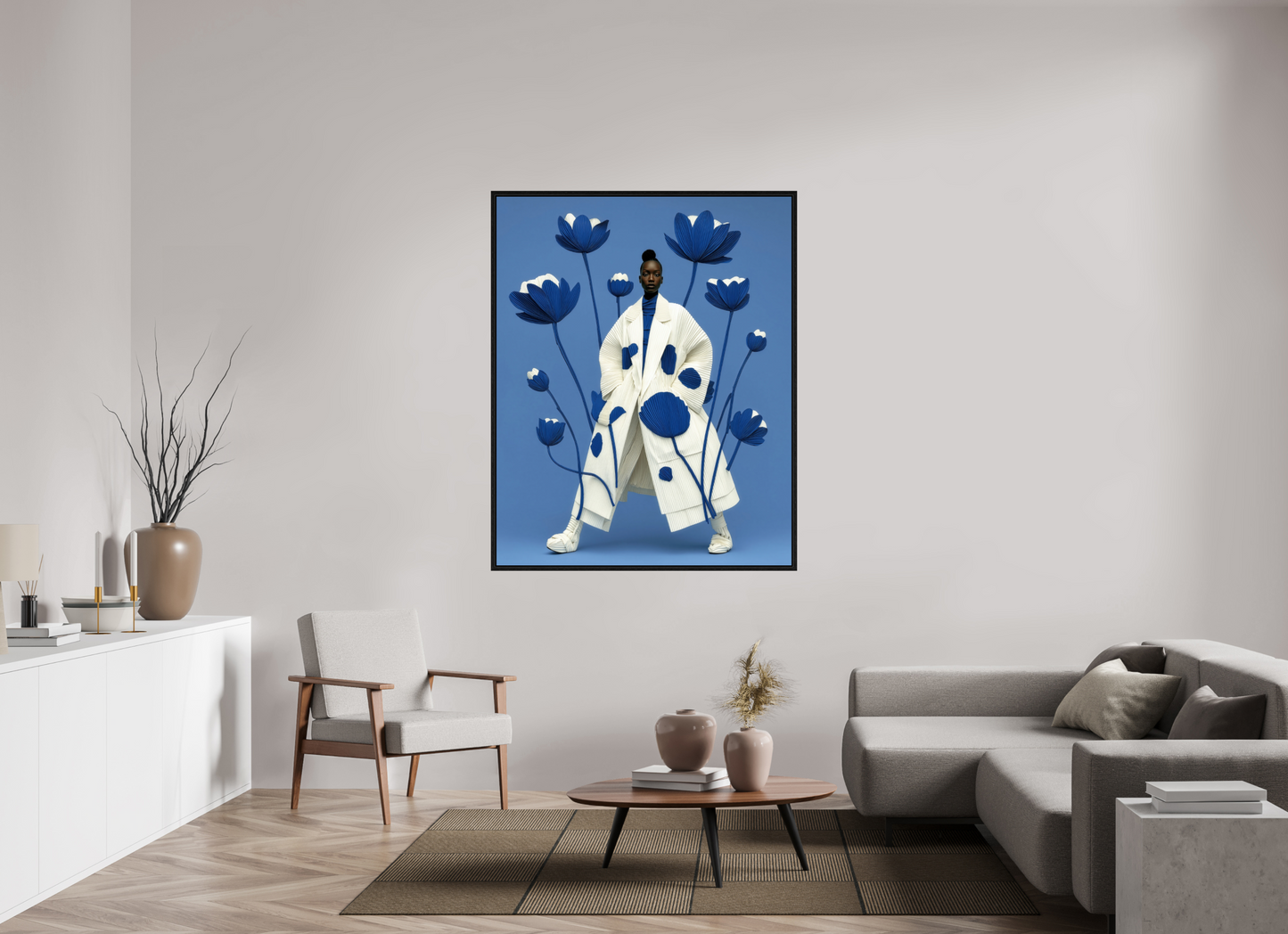 120 x 150 cm, Floater Frame Matisse Fashion IV