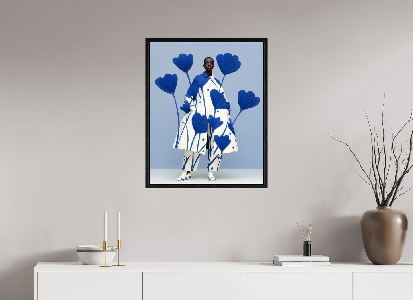 60 x 75 cm, Floater Frame Matisse Fashion XXII