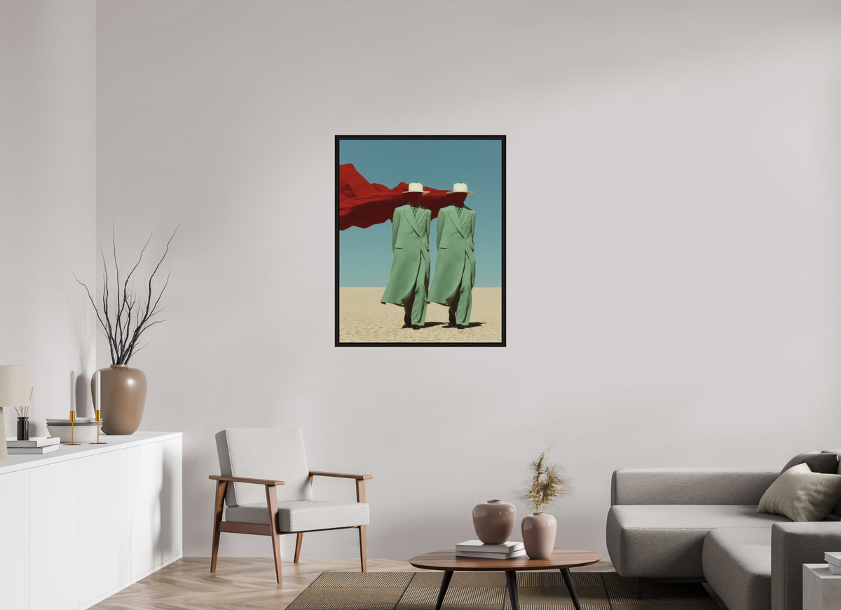 80 x 100 cm, Floater Frame Red Horizon XIII