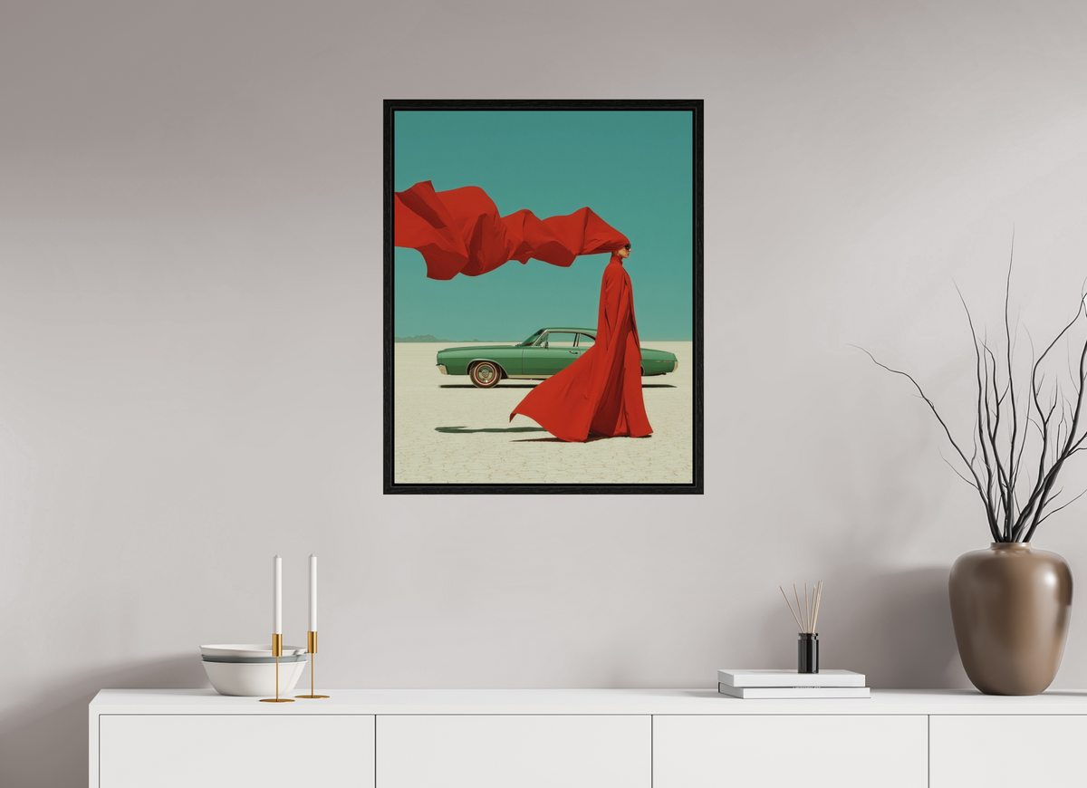 60 x 75 cm, Floater Frame Red Horizon XVI