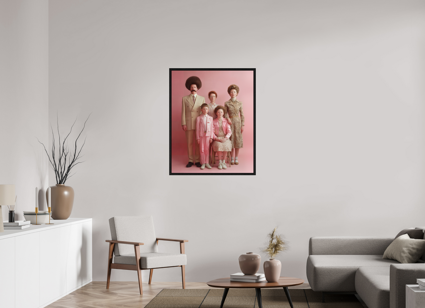 80 x 100 cm, Floater Frame We are family V