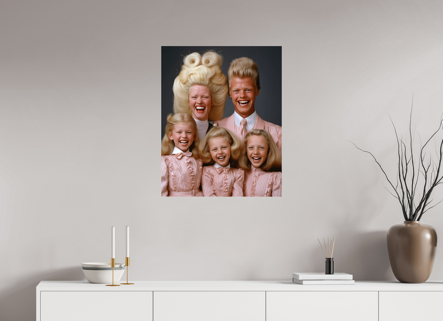 60 x 75 cm, Photo Print Under Acrylic Glass We are family