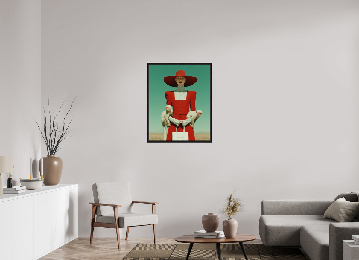 70 x 87,5 cm, Floater Frame Red Horizon III