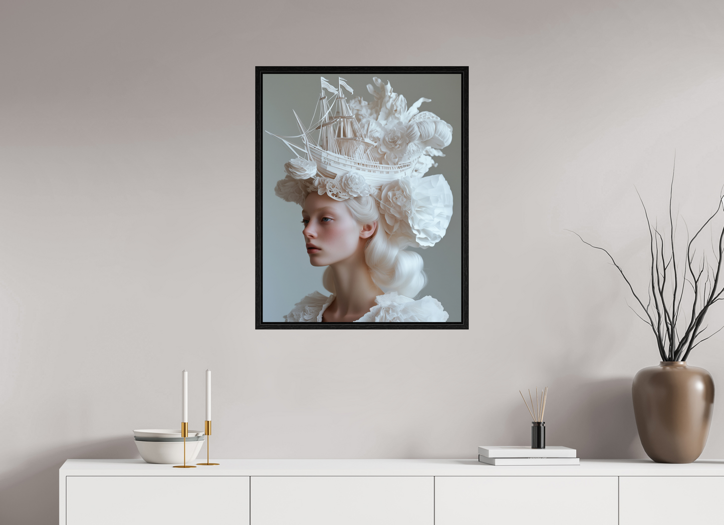 60 x 75 cm, Floater Frame Hairdo XX