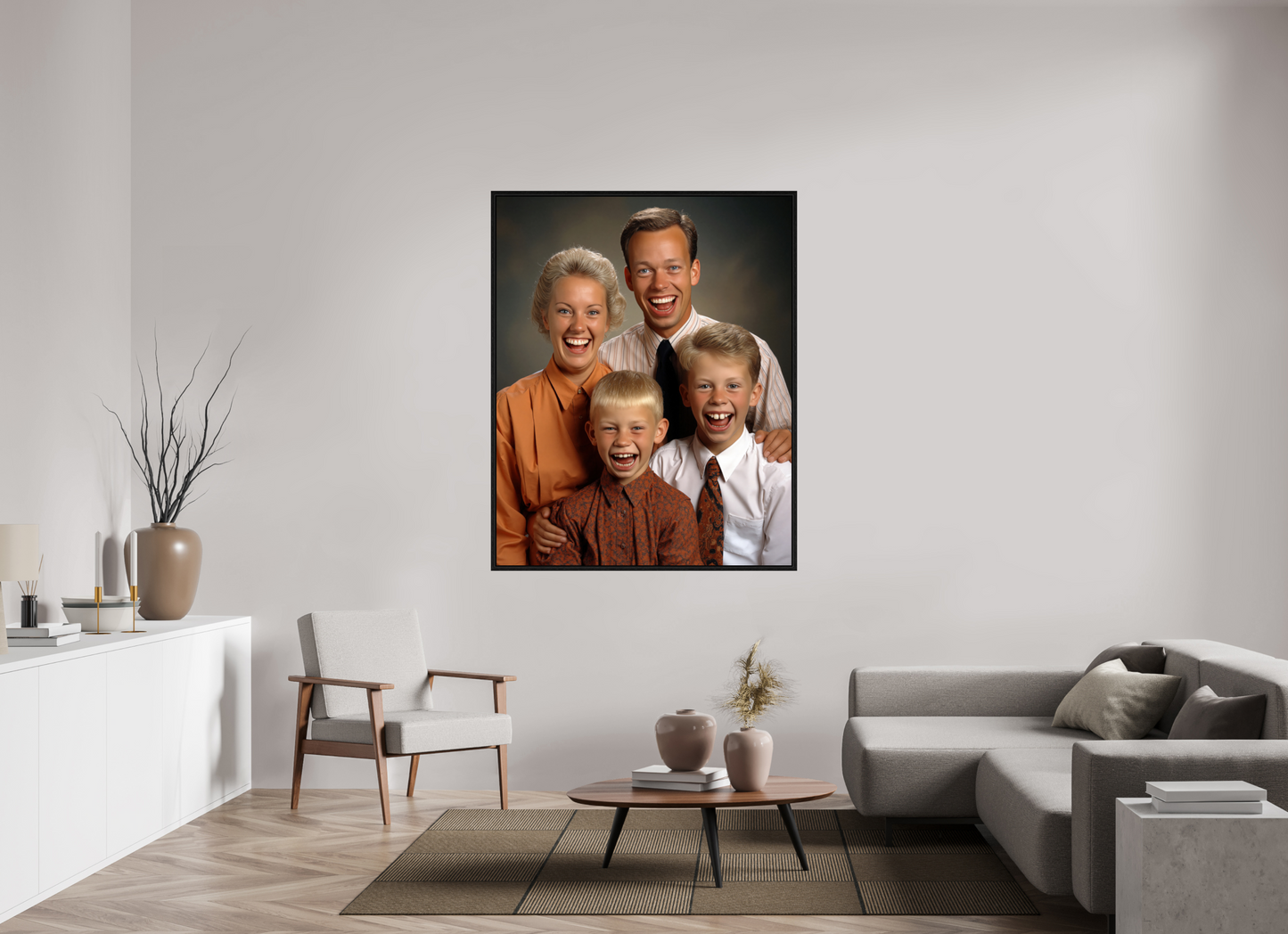 120 x 150 cm, Floater Frame We are family VI