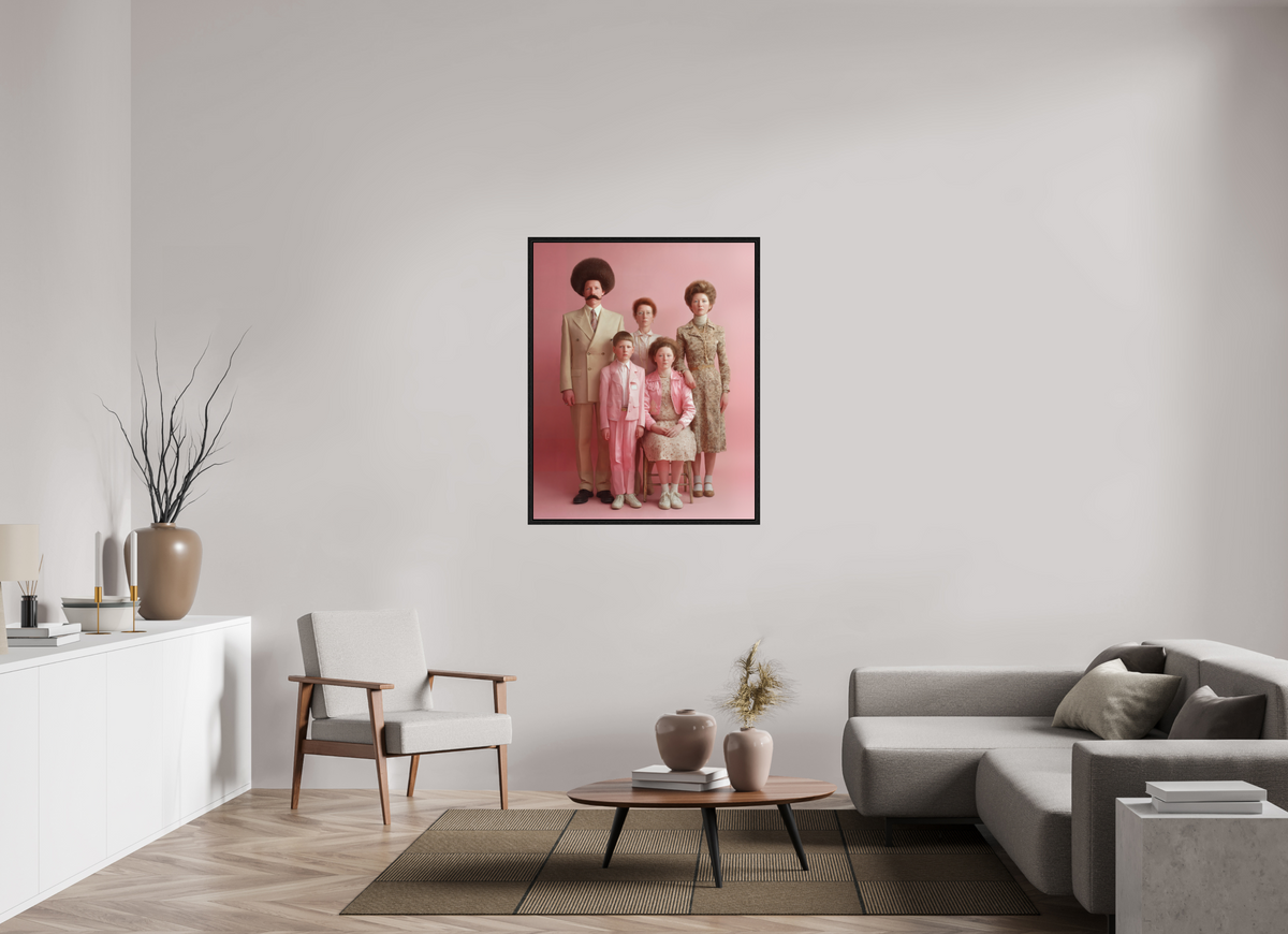 90 x 112,5 cm, Floater Frame We are family V