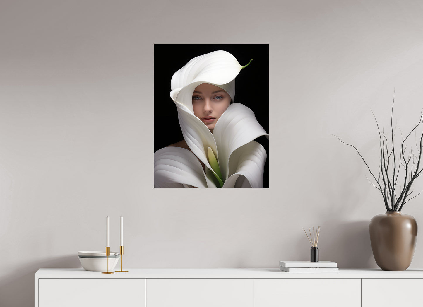 60 x 75 cm, Photo Print Under Acrylic Glass Calla VI