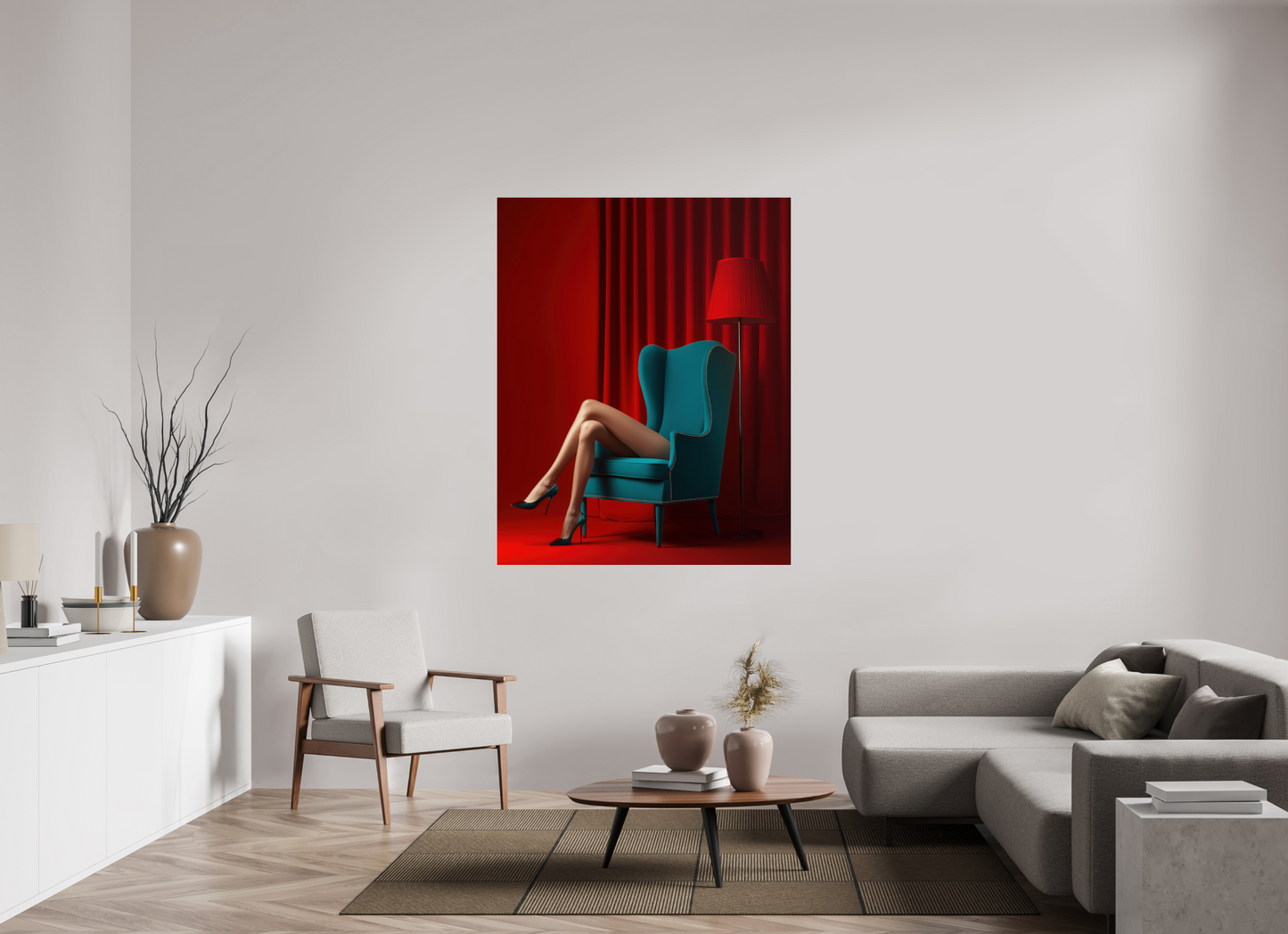120 x 150 cm, Photo Print Under Acrylic Glass Legs IV