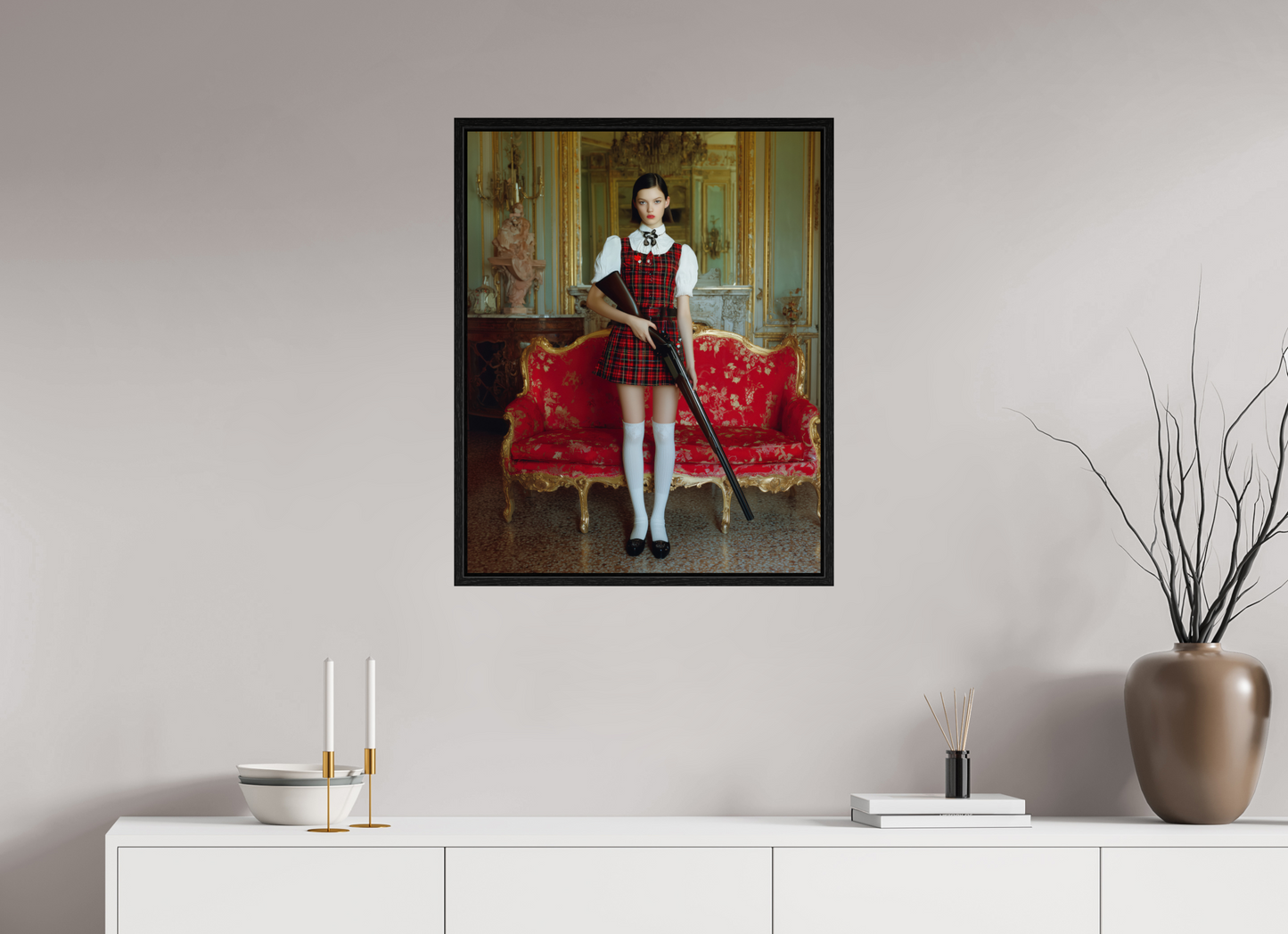 60 x 75 cm, Floater Frame Hunting Season II